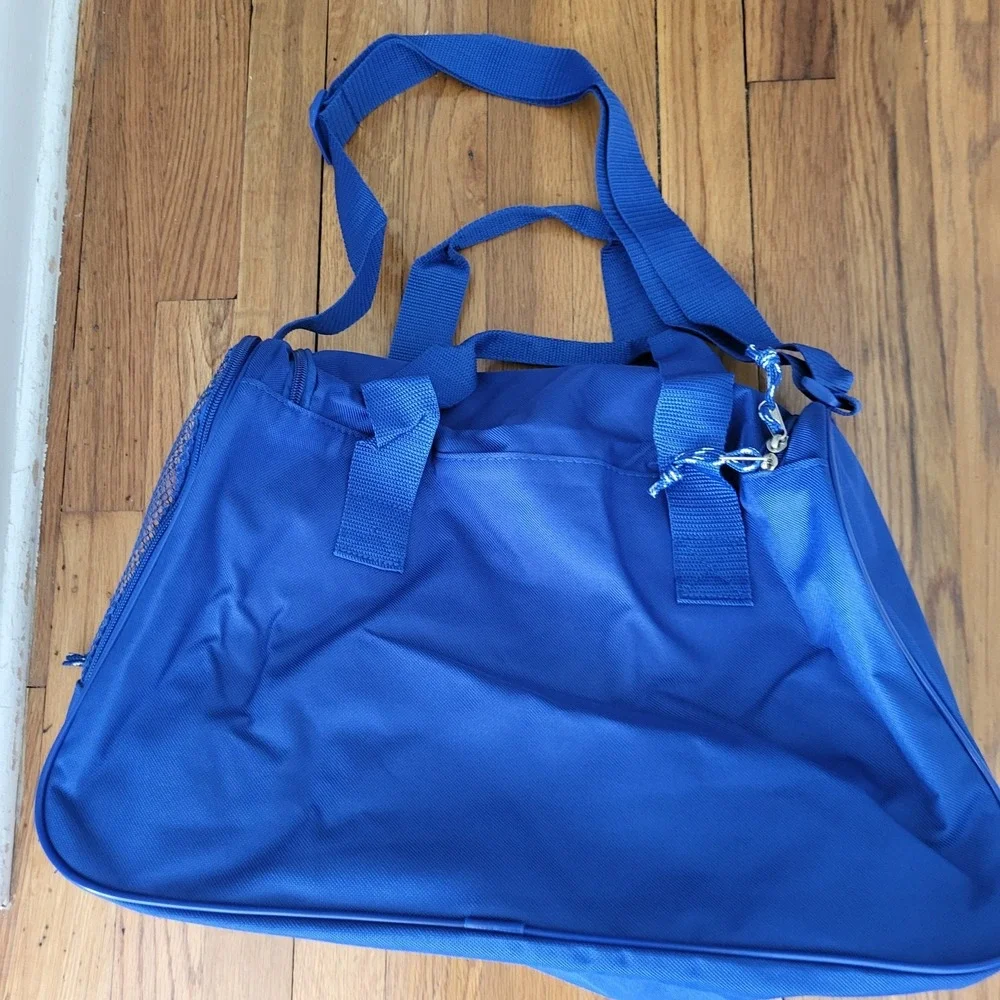 Vitamin Shoppe Duffle Gym Adjustable Strap Bag Blue Travel
